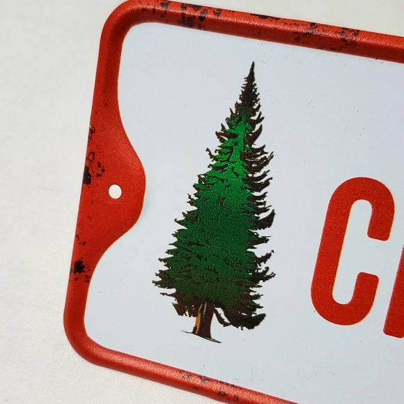 Farmhouse Christmas Metal Tin Sign "Fresh Cut Christmas Tree" Rustic Decor NEW! - Picture 4 of 9